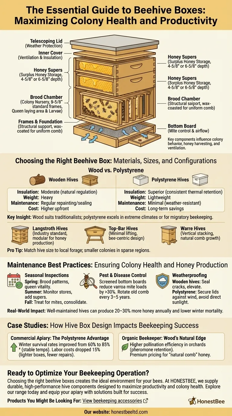 الدليل الأساسي لصناديق خلية النحل: تعظيم صحة المستعمرة وإنتاجيتها دليل مرئي