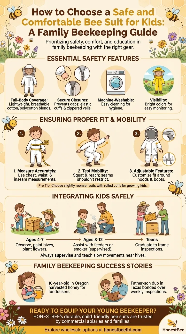 How to Choose a Safe and Comfortable Bee Suit for Kids: A Family Beekeeping Guide Visual Guide