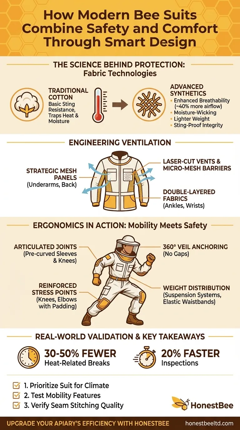 스마트한 디자인으로 안전과 편안함을 결합한 모던 비 슈트 시각적 가이드