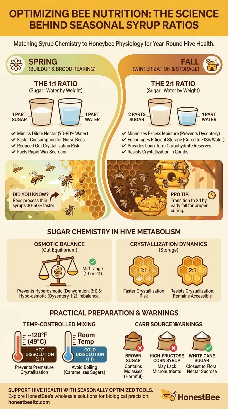 Optimizing Bee Nutrition: The Science Behind Seasonal Syrup Ratios Visual Guide