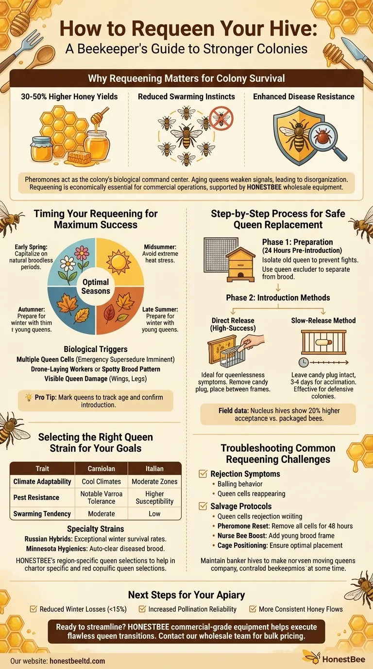 How to Requeen Your Hive: A Beekeeper's Guide to Stronger Colonies Visual Guide