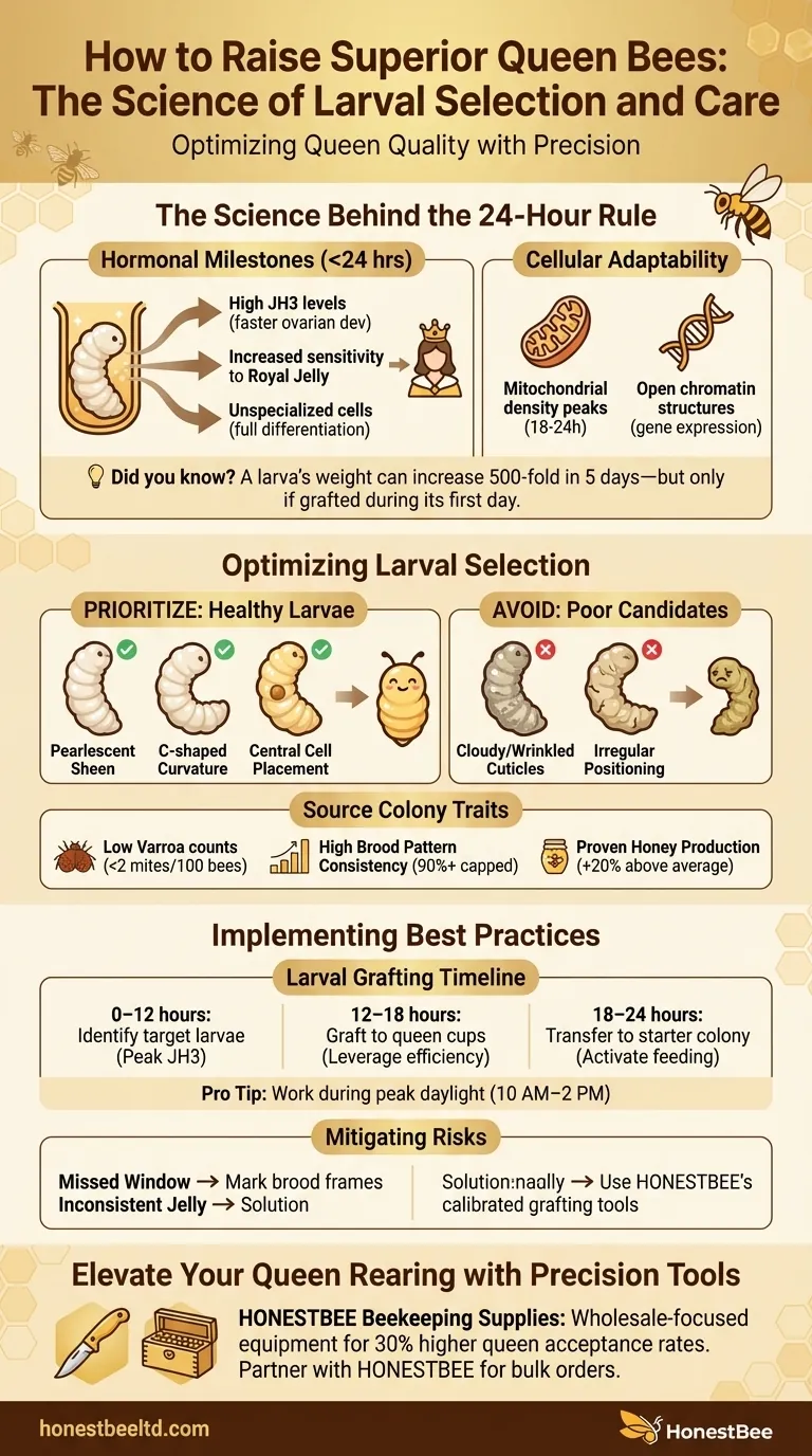 How to Raise Superior Queen Bees: The Science of Larval Selection and Care Visual Guide