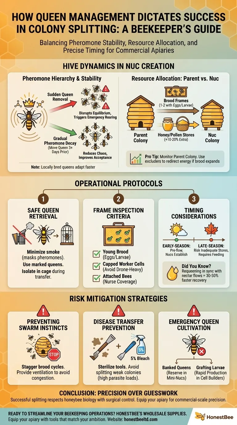 Comment la gestion des reines dicte le succès de la division des colonies : un guide pour l'apiculteur Guide Visuel