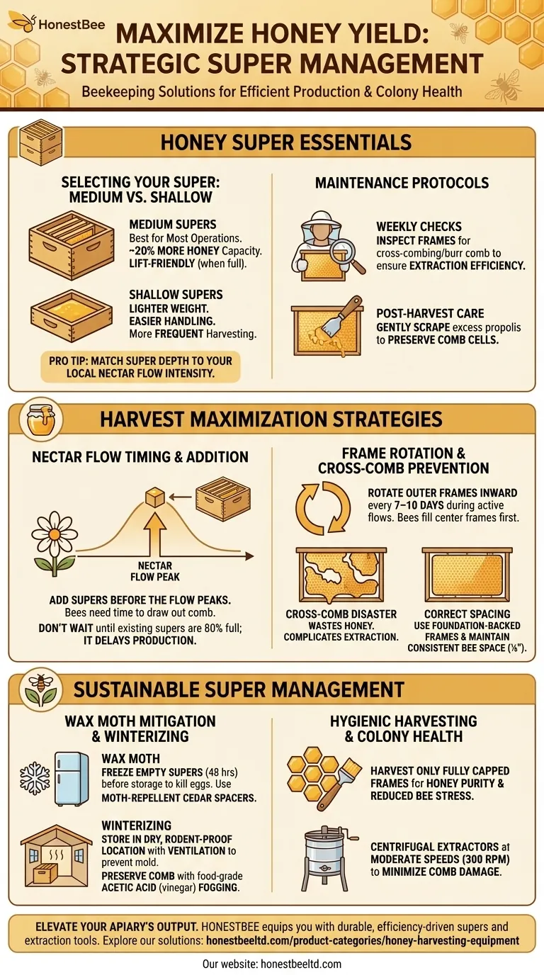 How to Optimize Honey Production Through Strategic Super Management Visual Guide