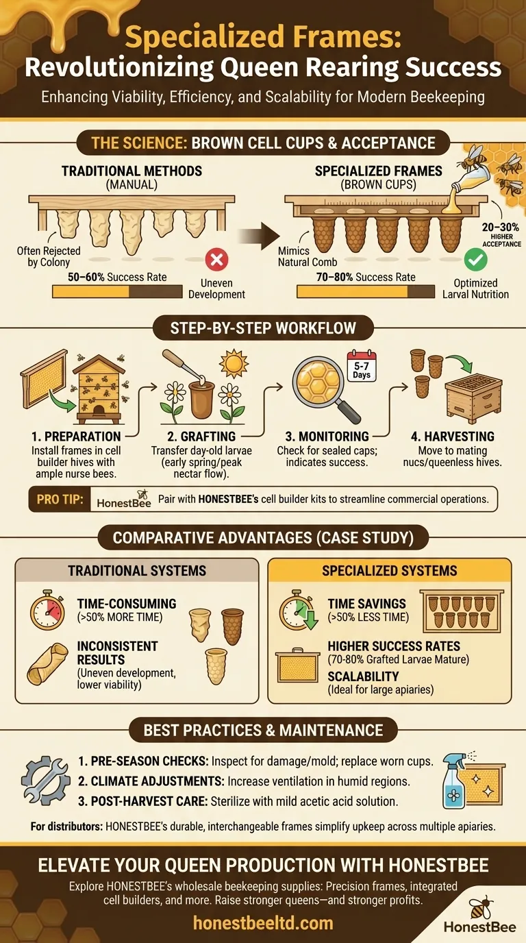 Wie spezialisierte Rahmen den Erfolg der Königinnenaufzucht revolutionieren Visuelle Anleitung