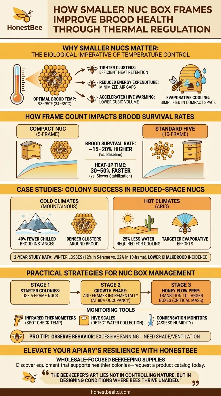 Cómo los marcos más pequeños mejoran la salud de las crías mediante la regulación térmica Guía Visual