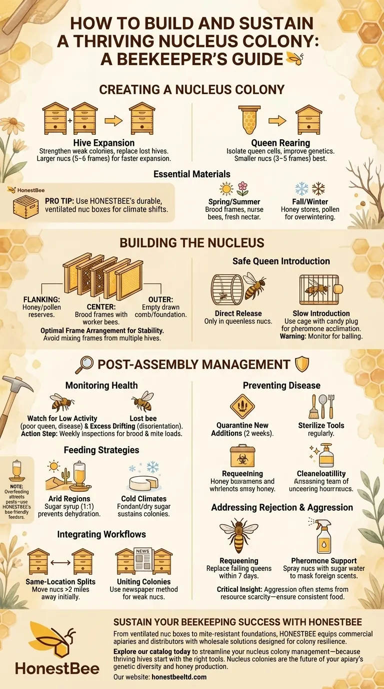 Como construir e manter uma colónia de núcleos próspera: Um Guia do Apicultor Guia Visual