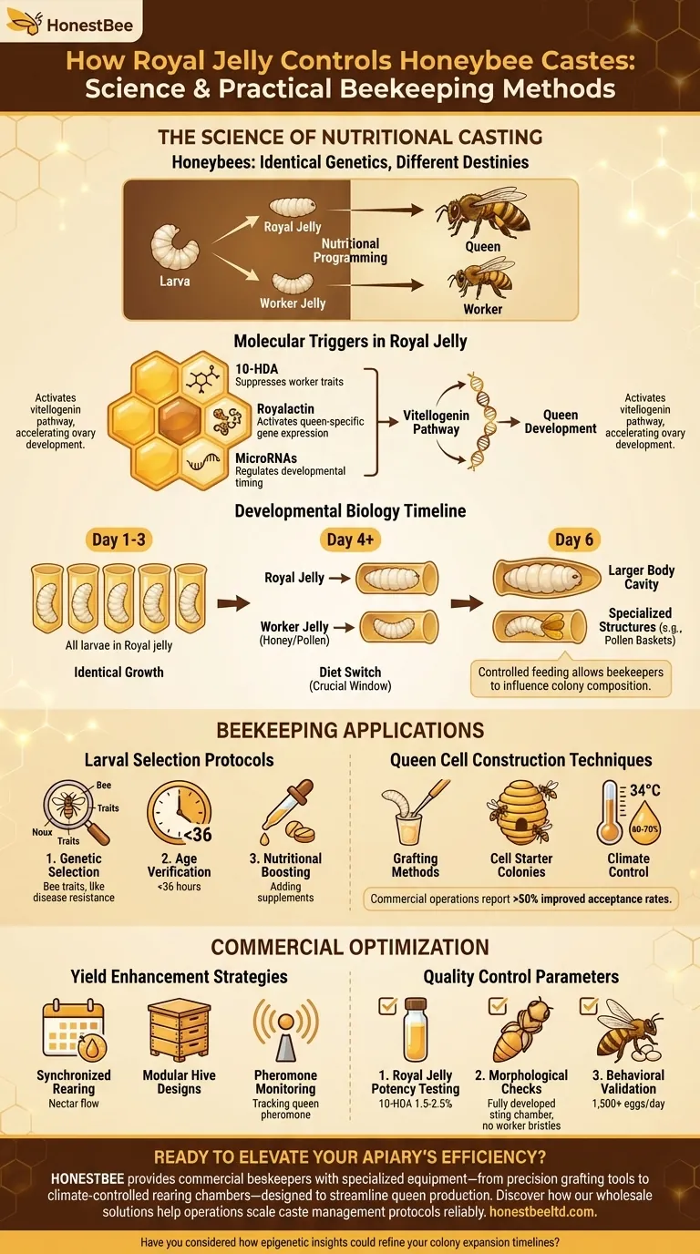 How Royal Jelly Controls Honeybee Castes: Science & Practical Beekeeping Methods Visual Guide