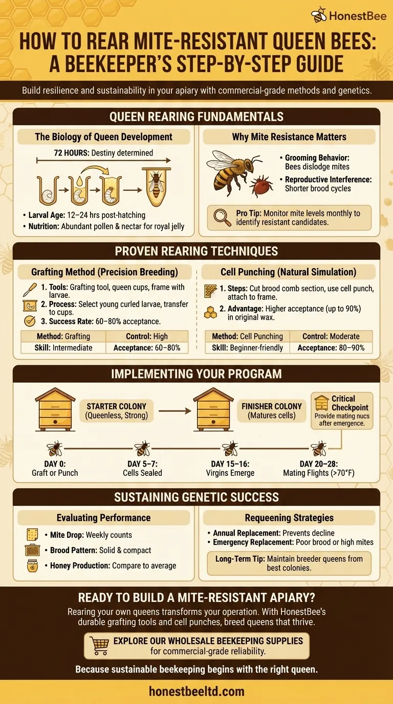진드기 저항성 여왕벌 기르는 방법: 양봉가를 위한 단계별 가이드 시각적 가이드