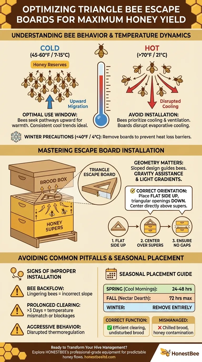 How to Optimize Triangle Bee Escape Boards for Maximum Honey Yield Visual Guide