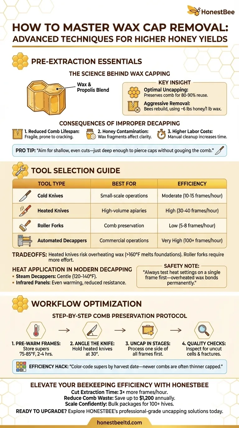 How to Master Wax Cap Removal: Advanced Techniques for Higher Honey Yields Visual Guide
