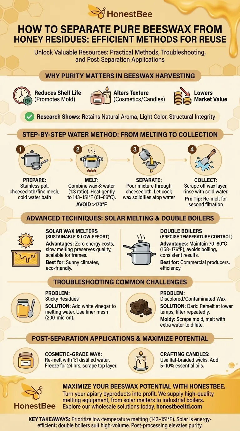 كيفية فصل شمع العسل النقي عن بقايا العسل: طرق فعالة لإعادة الاستخدام دليل مرئي