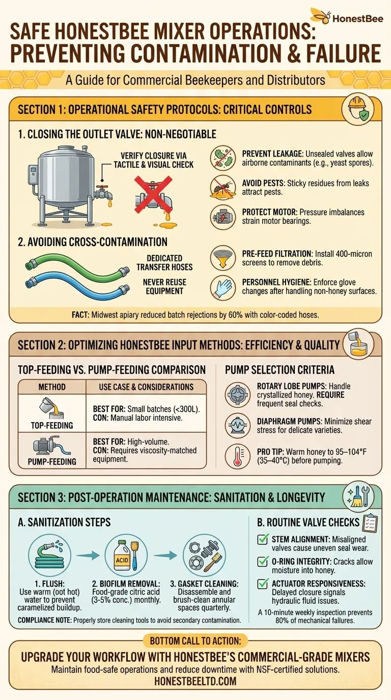 How to Operate Honey Mixers Safely: Preventing Contamination and Equipment Failure Visual Guide