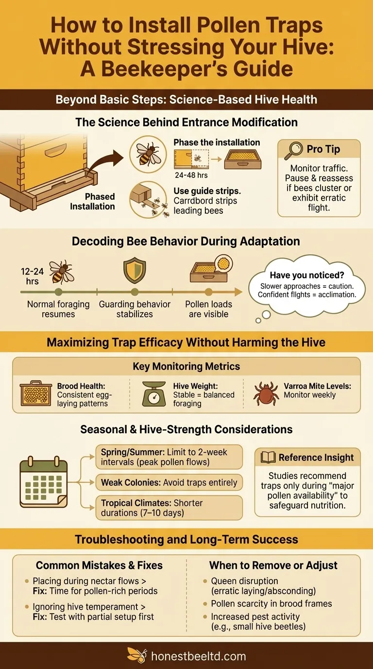 如何安装花粉诱捕器而不给蜂巢造成压力？养蜂人指南 图解指南