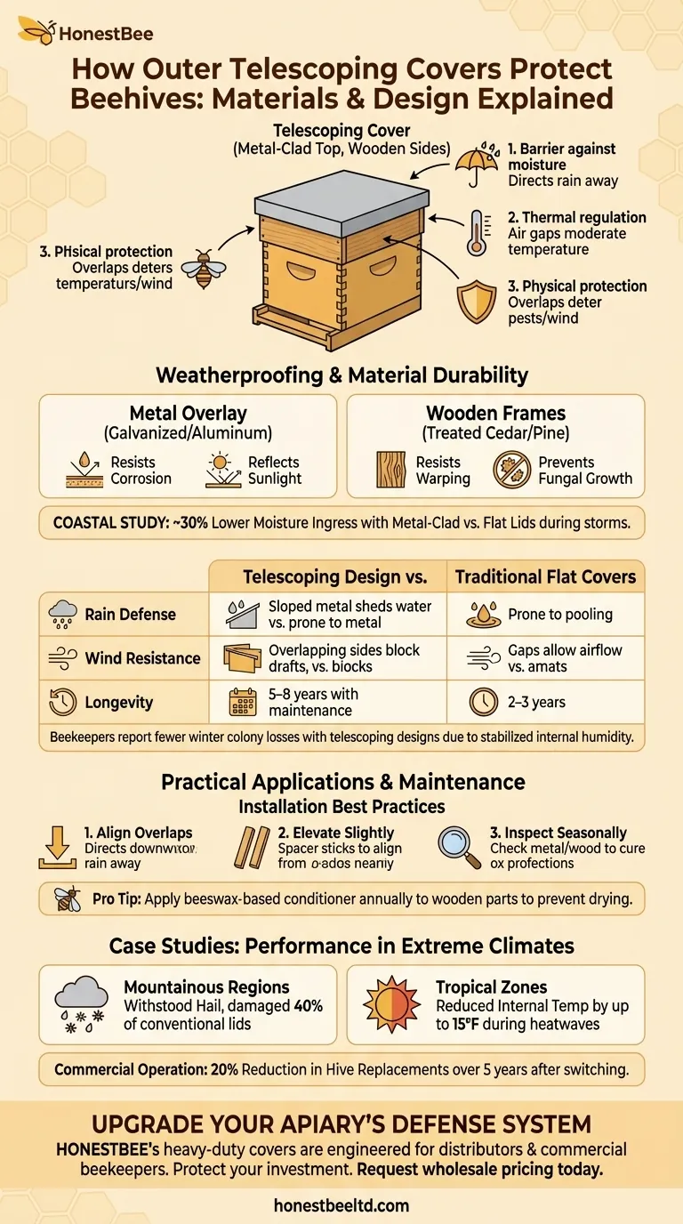 How Outer Telescoping Covers Protect Beehives: Materials and Design Explained Visual Guide