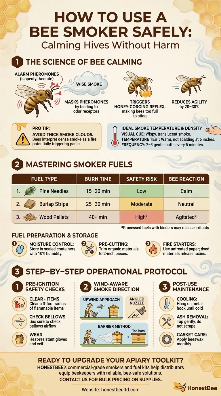 벌통을 안전하게 다루는 방법: 해를 끼치지 않고 벌통을 진정시키기 시각적 가이드