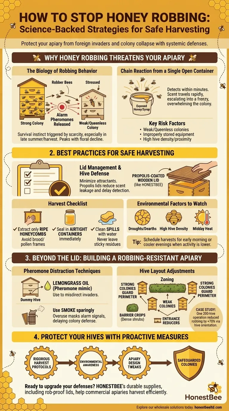 Comment arrêter le vol de miel : Stratégies scientifiques pour une récolte en toute sécurité Guide Visuel