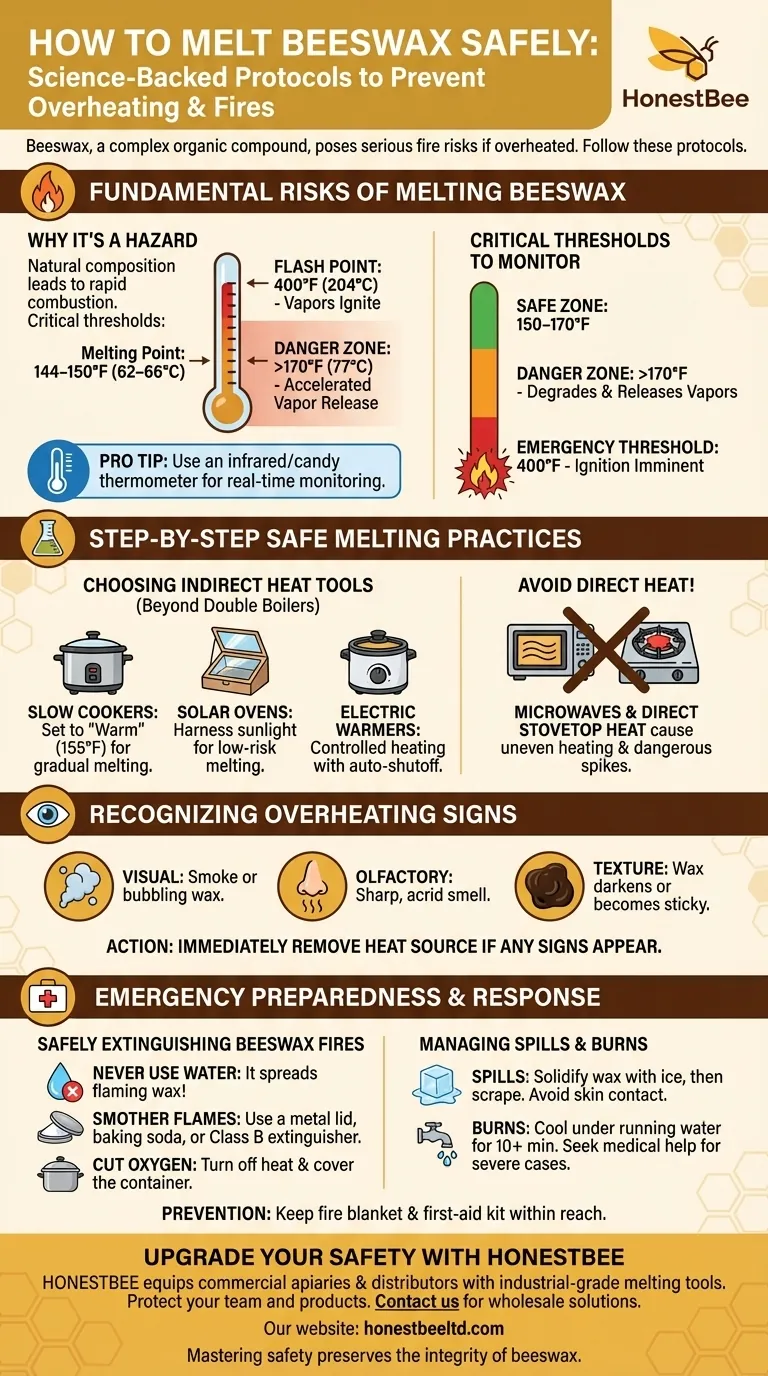 How to Melt Beeswax Safely: Science-Backed Protocols to Prevent Overheating and Fires Visual Guide