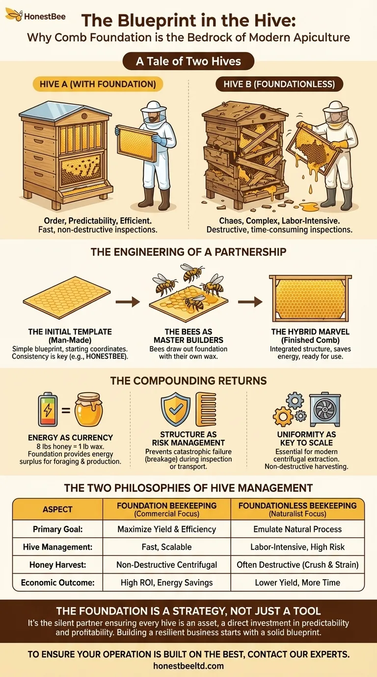 The Blueprint in the Hive: Why Comb Foundation is the Bedrock of Modern Apiculture Visual Guide
