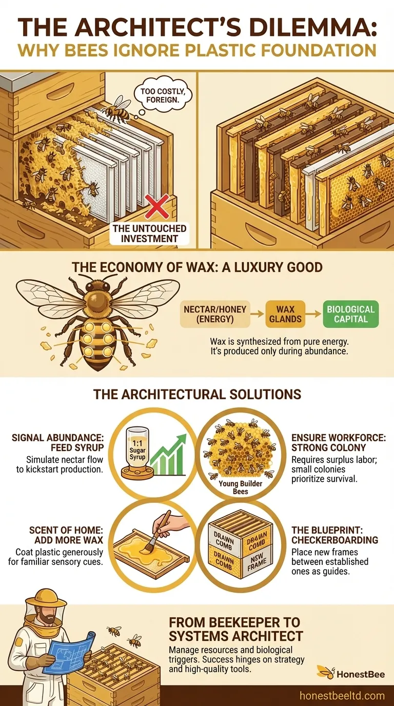 The Architect's Dilemma: Why Bees Ignore Your Plastic Foundation Visual Guide