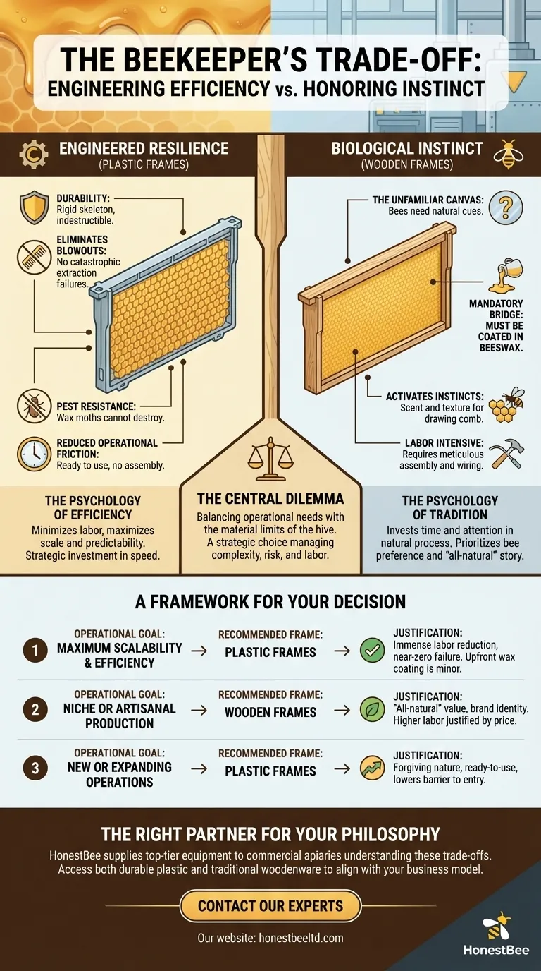 The Beekeeper's Trade-Off: Engineering Efficiency vs. Honoring Instinct Visual Guide