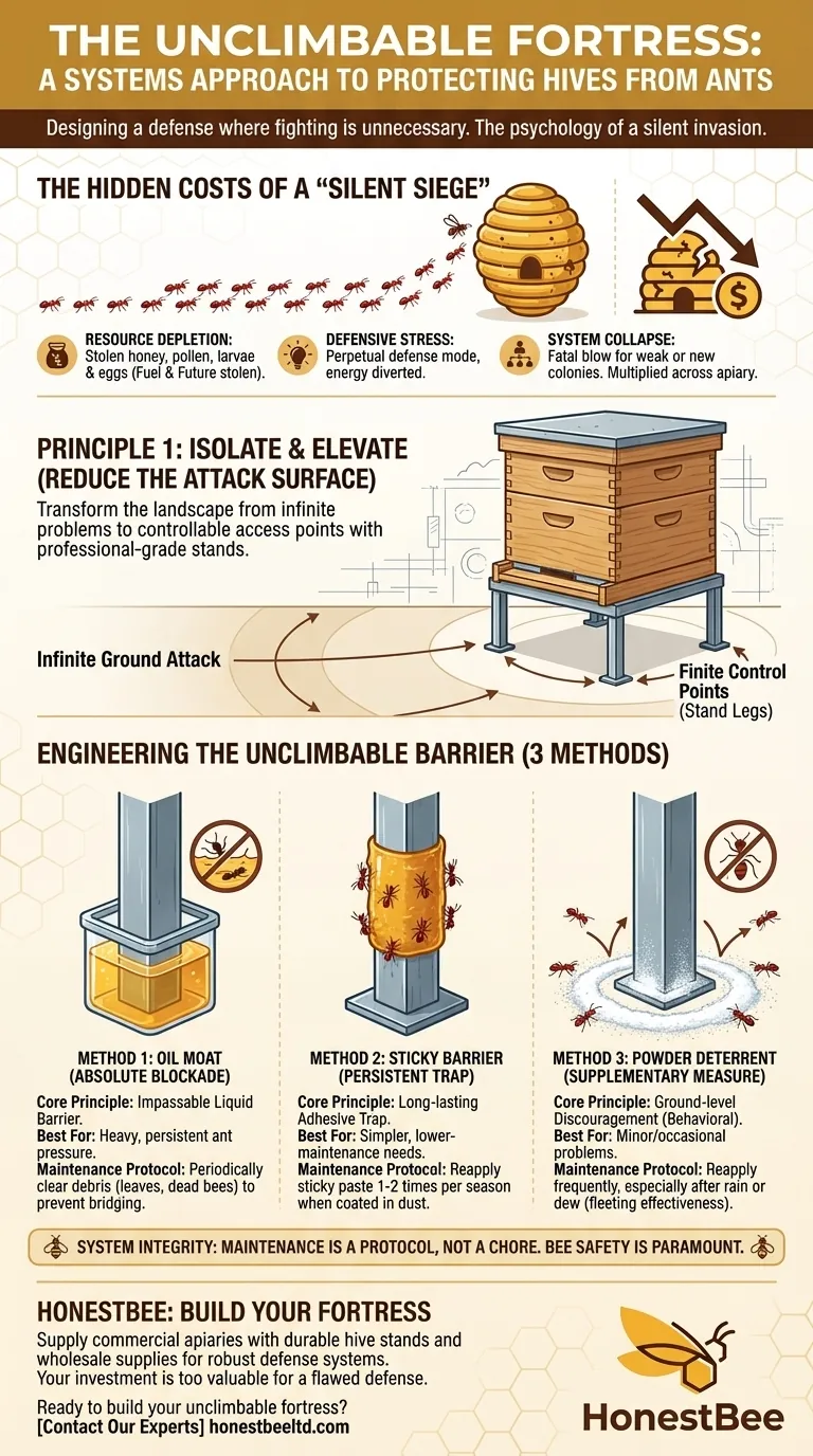 Неприступная крепость: Системный подход к защите ульев от муравьев Визуальное руководство