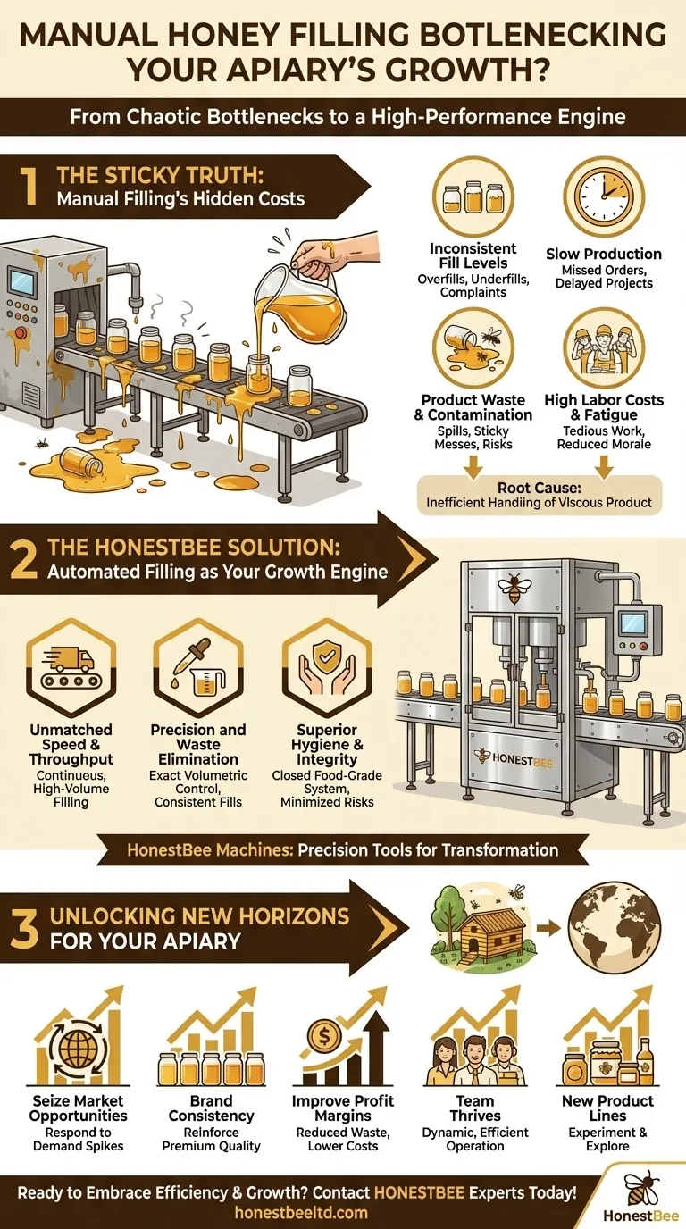 Are Manual Honey Filling Methods Bottlenecking Your Apiary's Growth? Visual Guide