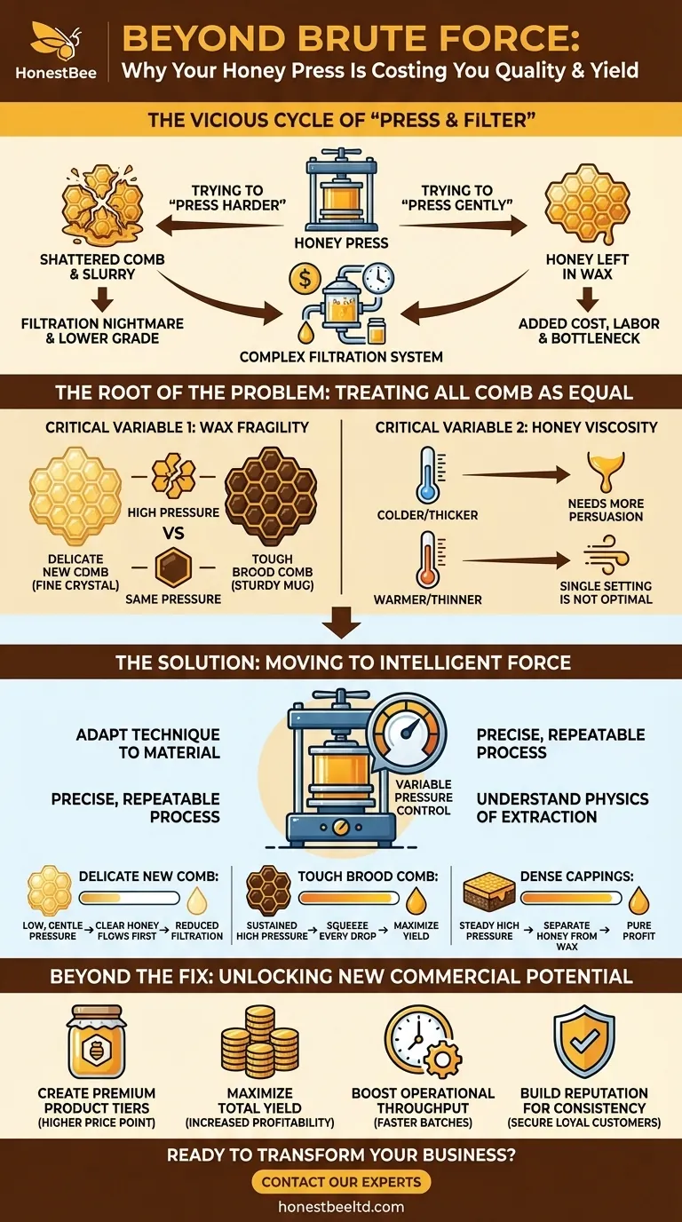 Más allá de la fuerza bruta: por qué su prensa de miel le está costando calidad y rendimiento Guía Visual