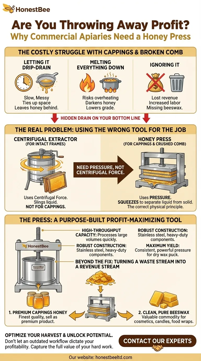 Are You Throwing Away Profit? Why Commercial Apiaries Need a Honey Press Visual Guide