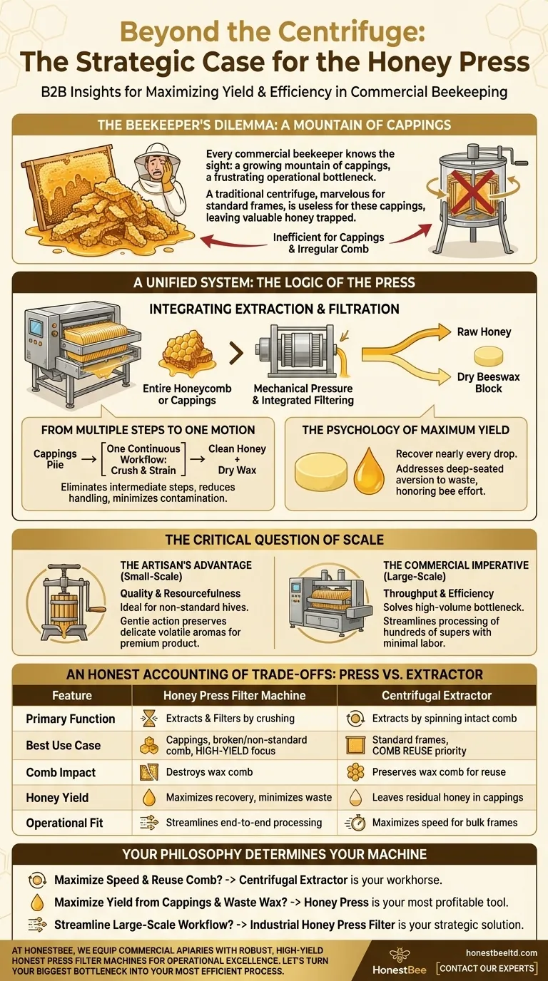 Beyond the Centrifuge: The Strategic Case for the Honey Press Visual Guide