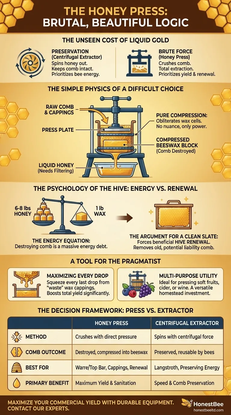 The Beekeeper's Dilemma: The Brutal, Beautiful Logic of the Honey Press Visual Guide