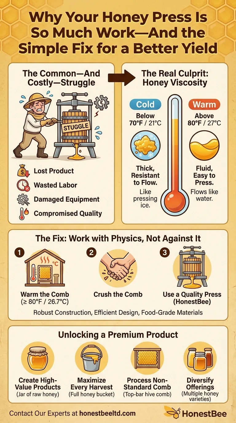 Why Your Honey Press Is So Much Work—And the Simple Fix for a Better Yield Visual Guide