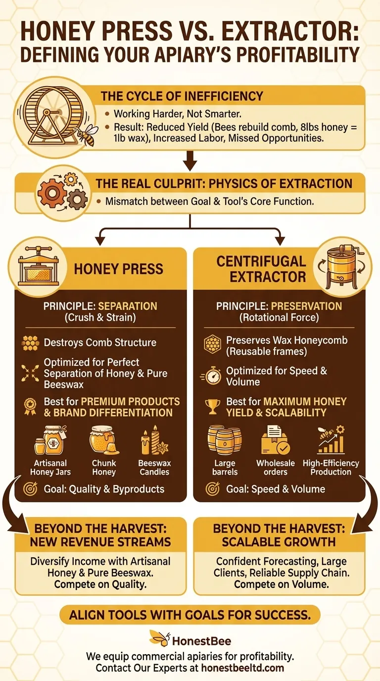 Honey Press vs. Extractor: Why Your Choice Defines Your Apiary's Profitability Visual Guide