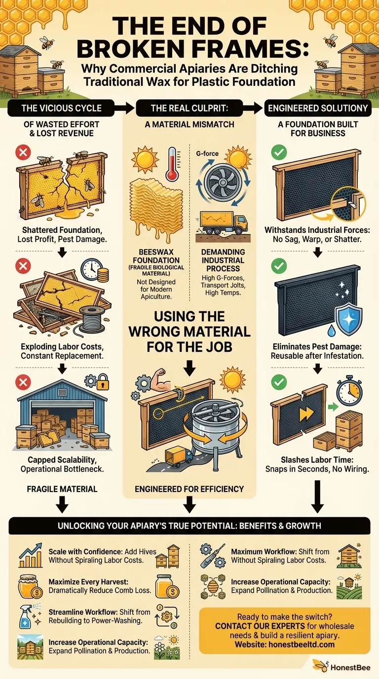 The End of Broken Frames: Why Commercial Apiaries Are Ditching Traditional Wax for Plastic Foundation Visual Guide
