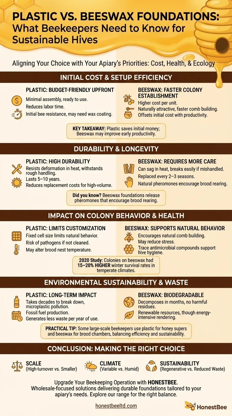 Fondazioni di plastica o di cera d'api: Cosa devono sapere gli apicoltori per avere alveari sostenibili Guida Visiva