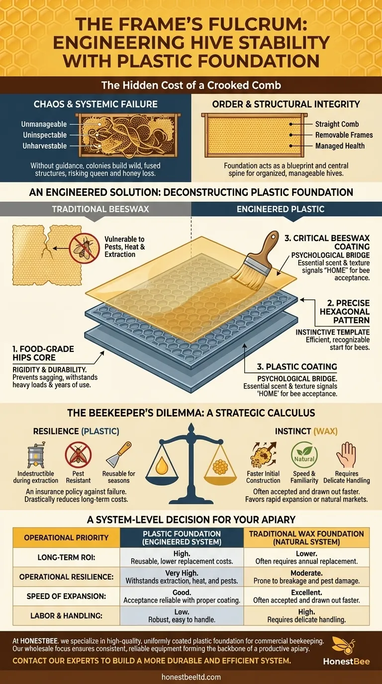The Frame's Fulcrum: Engineering Hive Stability with Plastic Foundation Visual Guide