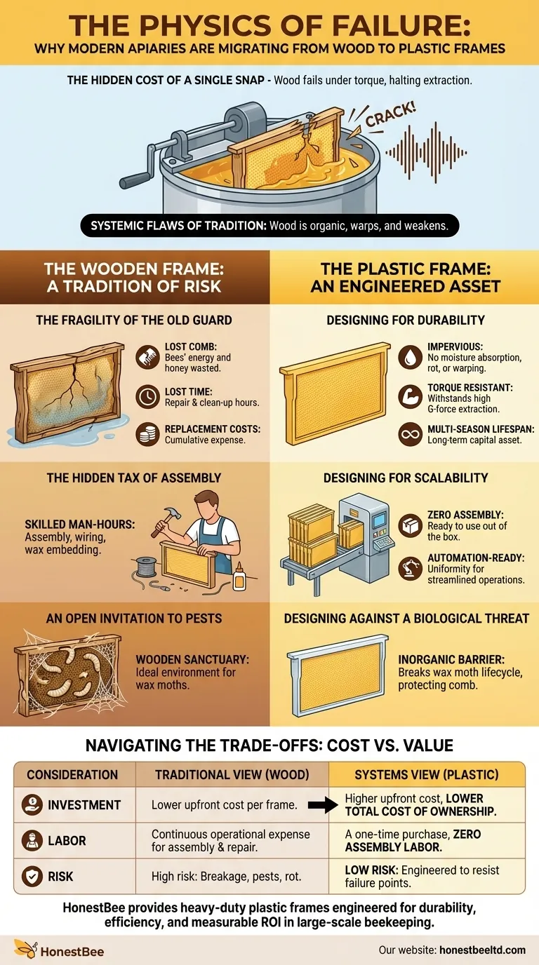 The Physics of Failure: Why Modern Apiaries Are Migrating from Wood to Plastic Frames Visual Guide