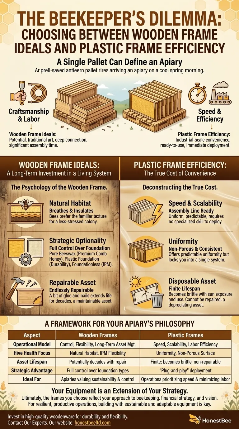 O Dilema do Apicultor: Escolhendo Entre os Ideais das Colmeias de Madeira e a Eficiência das Colmeias de Plástico Guia Visual