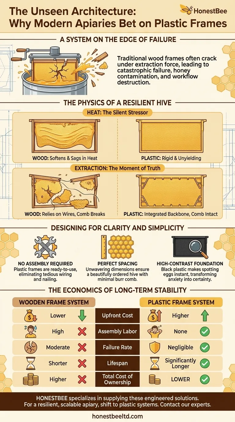A Arquitetura Invisível: Por Que Apiários Modernos Apostam em Quadros de Plástico Guia Visual