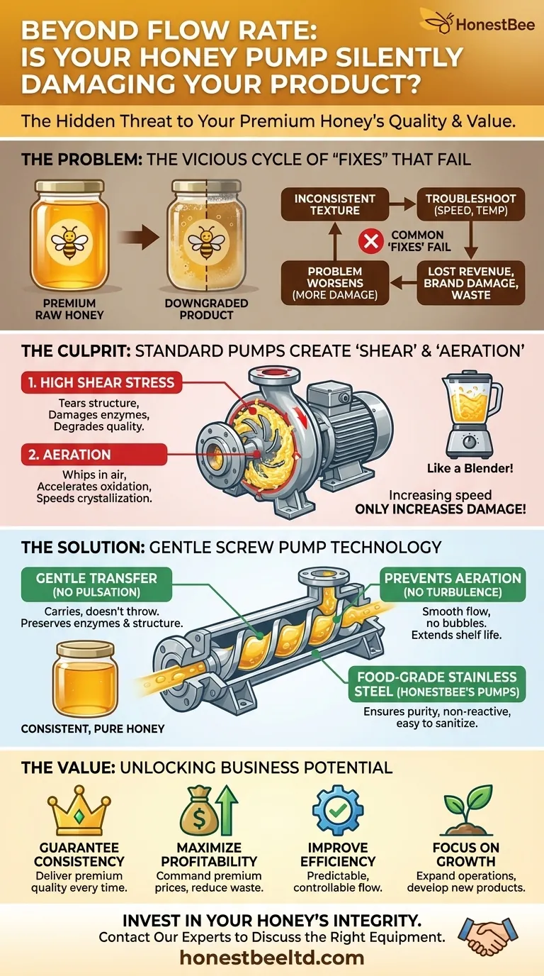 Beyond Flow Rate: Is Your Honey Pump Silently Damaging Your Product? Visual Guide