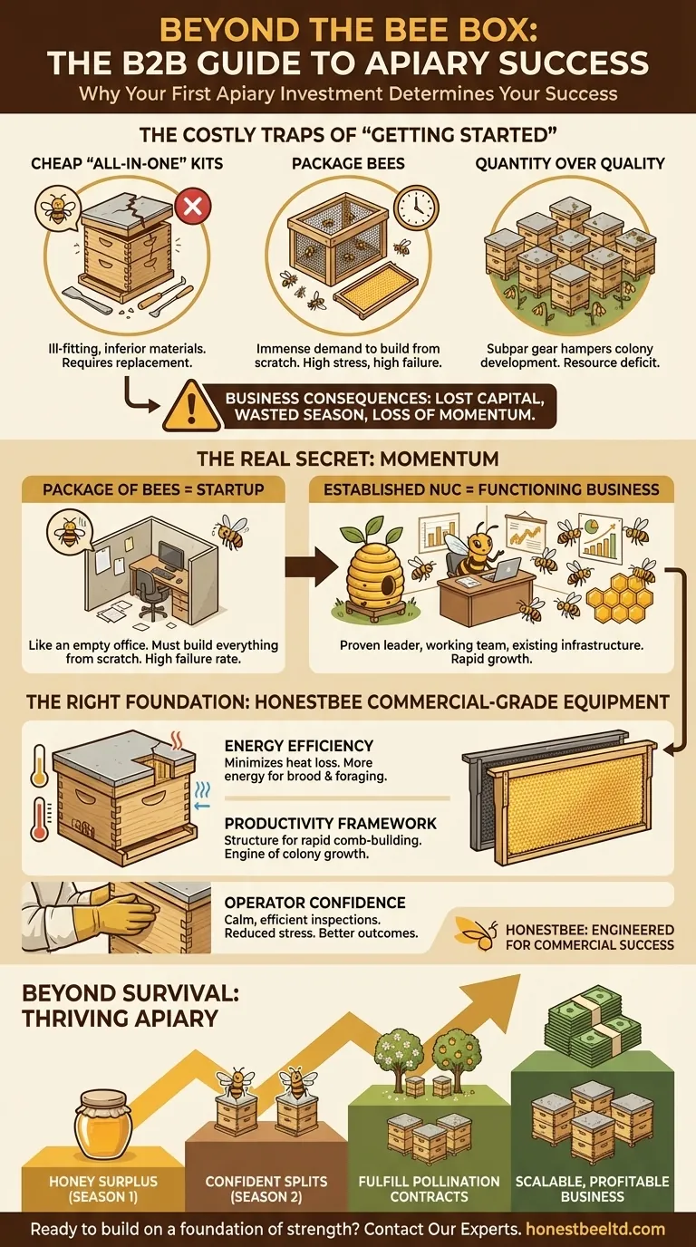 Para Além da Caixa de Abelhas: Por Que o Investimento Inicial no Seu Apiário Determina o Seu Sucesso Guia Visual