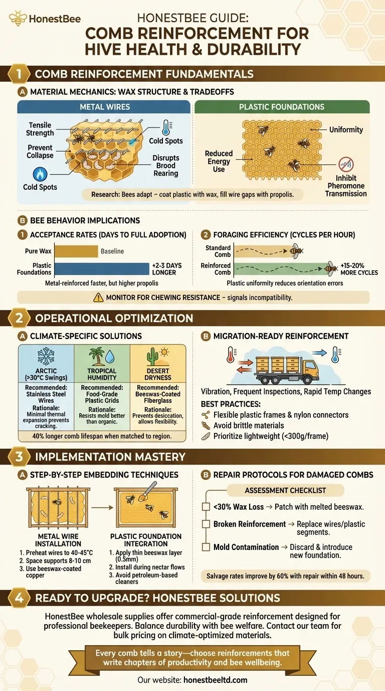 양봉가들이 벌집 건강과 내구성을 위해 올바른 벌집 보강재를 선택하는 방법 시각적 가이드