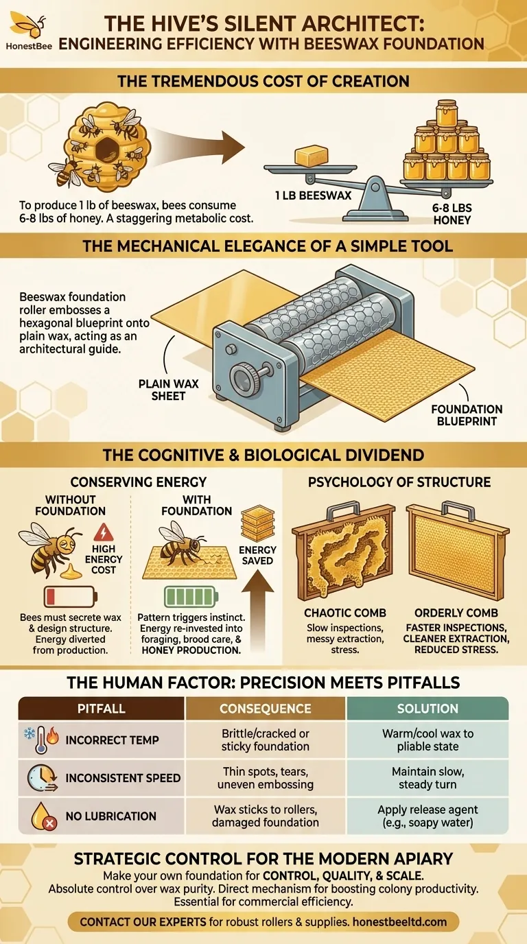 벌집의 조용한 건축가: 밀랍 기초판으로 효율성 엔지니어링하기 시각적 가이드