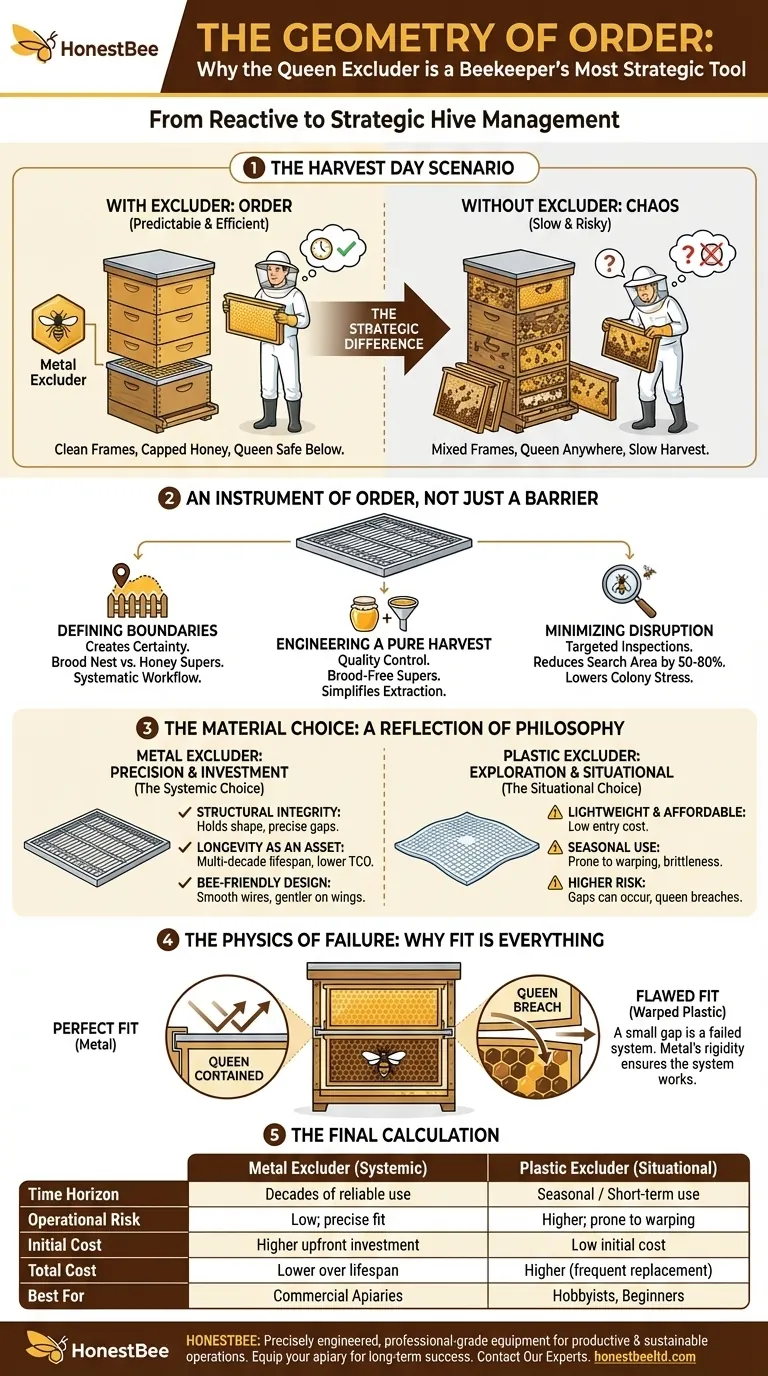 The Geometry of Order: Why the Queen Excluder is a Beekeeper's Most Strategic Tool Visual Guide