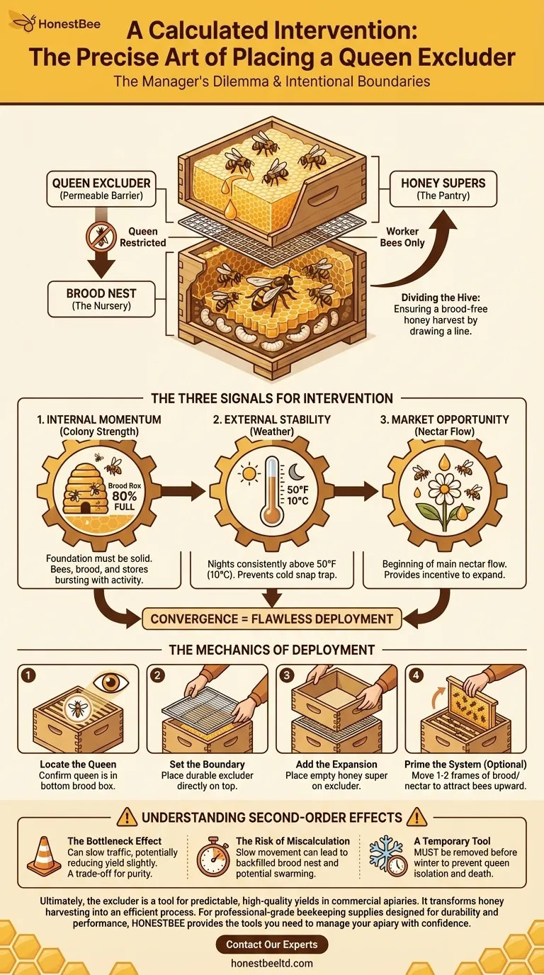 Uma Intervenção Calculada: A Arte Precisa de Colocar um Exclusor de Rainha Guia Visual