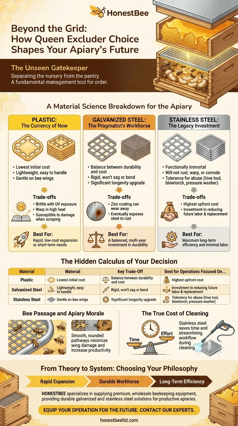 Beyond the Grid: How Queen Excluder Choice Shapes Your Apiary's Future Visual Guide