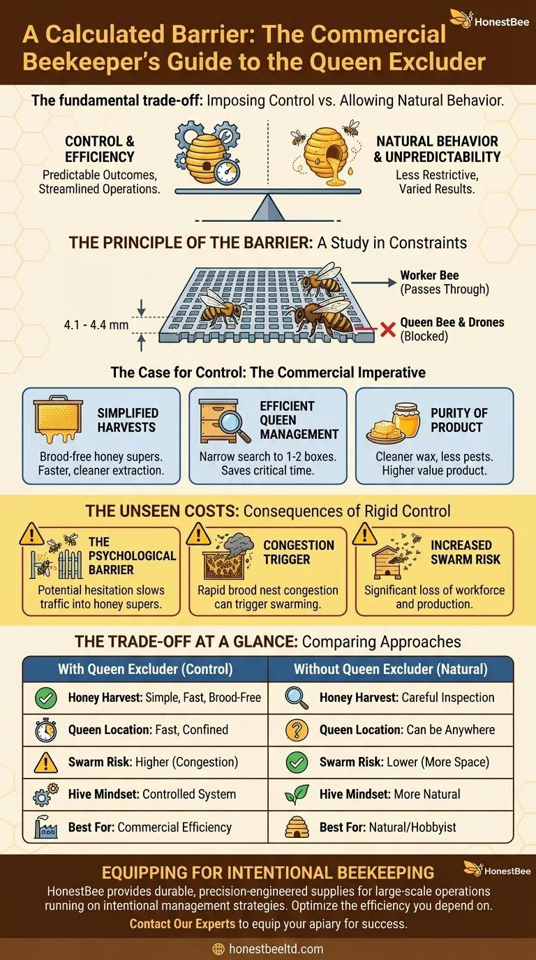A Calculated Barrier: The Commercial Beekeeper's Guide to the Queen Excluder Visual Guide