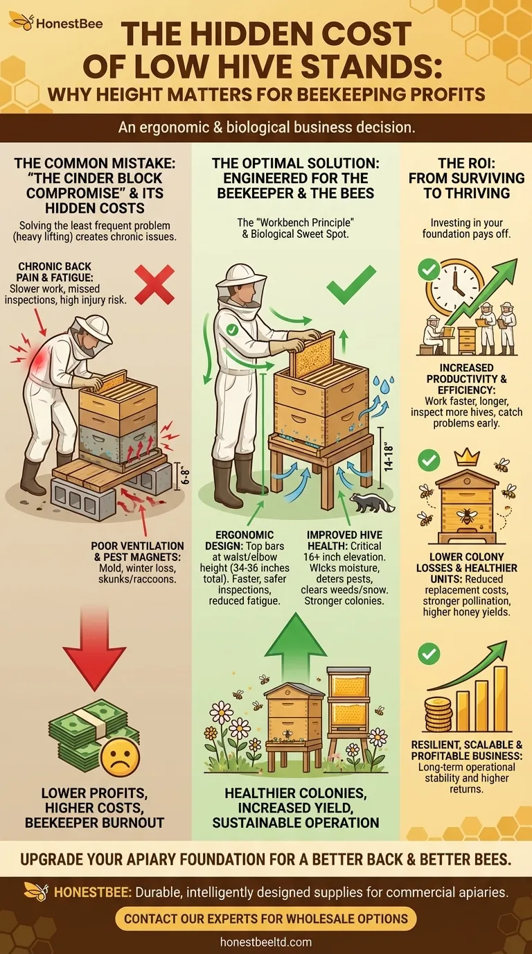 The Silent Killer of Apiary Profits: Why Your Hive Stand Height is a Critical Business Decision Visual Guide