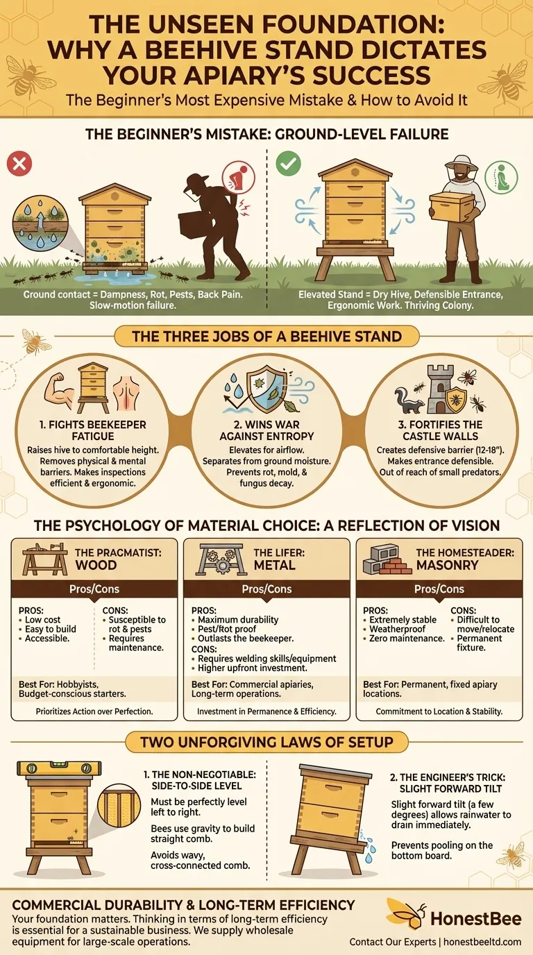 The Unseen Foundation: Why a Beehive Stand Dictates Your Apiary's Success Visual Guide