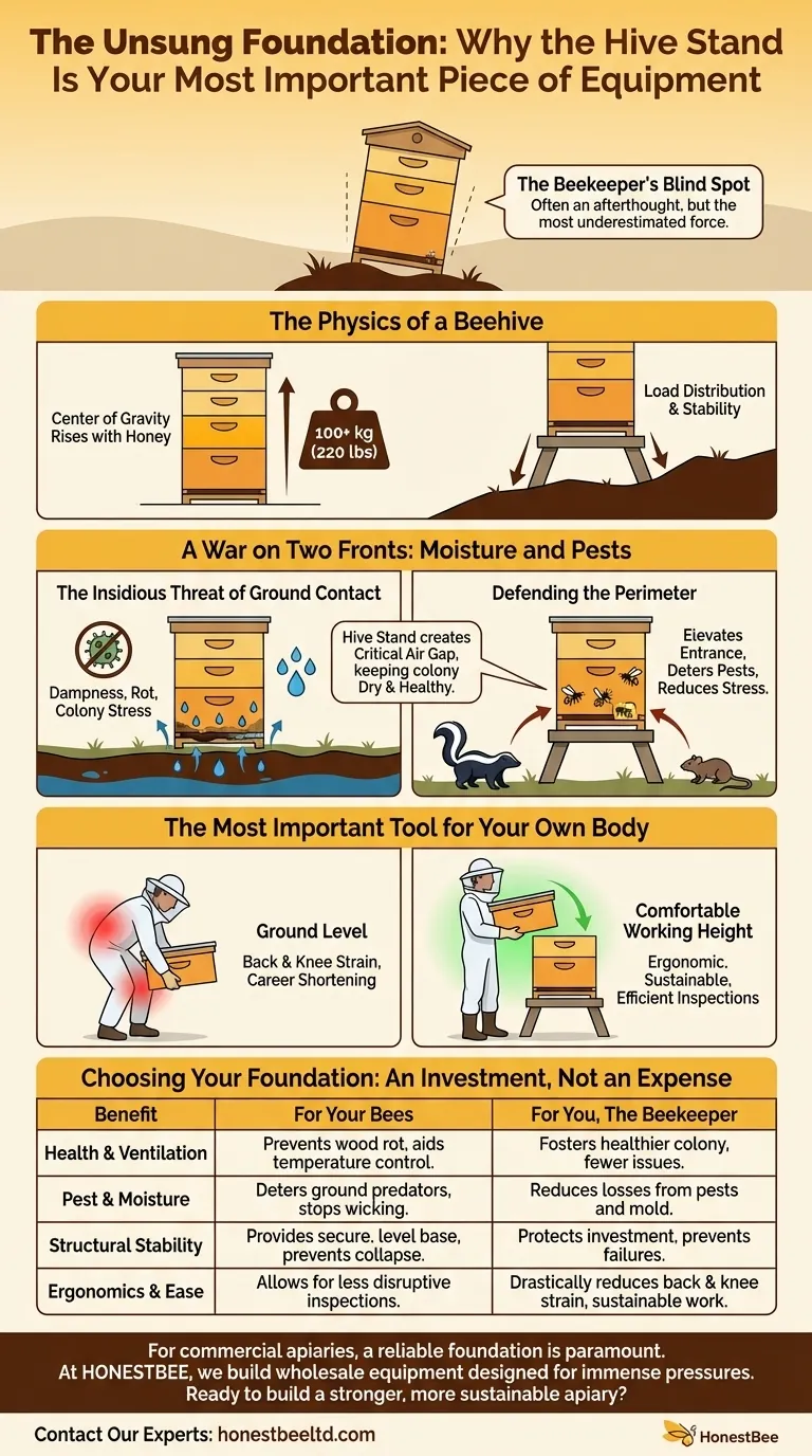 被忽视的基石：为什么蜂箱架是你最重要的设备 图解指南